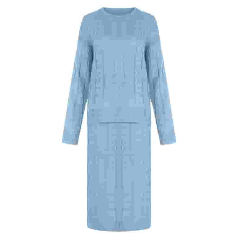 set dress knitted sweater 2 Piece Sweater Dress Sets for Women Long Sleeve Knit Outfits Solid Turtleneck Top Midi Skirt Bodycon Dresses Beige at Amazon Women's Clothing store