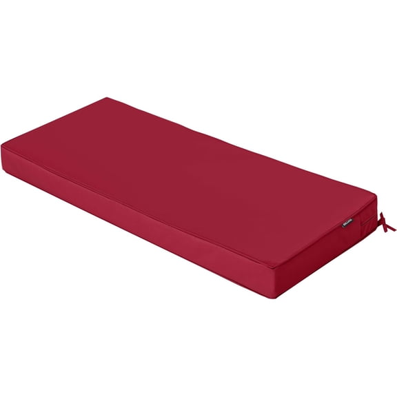 Outdoor Bench Cushions 48 x 18 Inch Thick Waterproof Porch Swing Cushions with Tie Patio Furniture Chair Cushion Bench Pad Color Fastness Backyard Seat Pads Burgundy