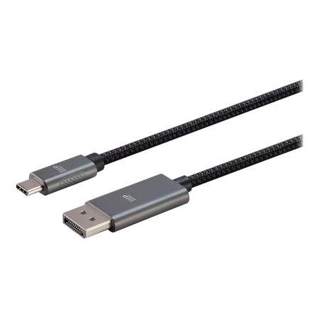UPC: 0889028134092 | Monoprice Bidirectional USB Type-C to DisplayPort Cable – 6 Feet – Black | 4K@60Hz  Easy Plug and Play  Nylon-Braided Jacket