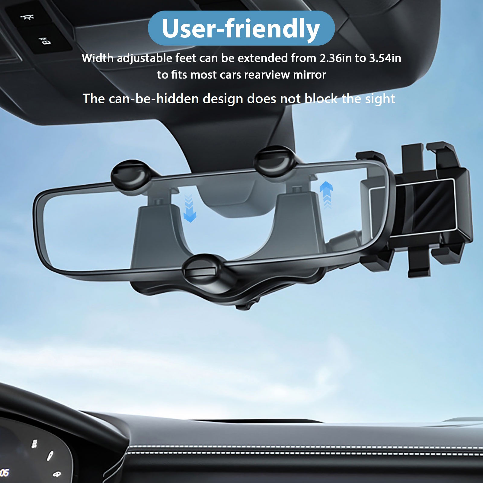 TSV Universal Rearview Mirror Phone Mount Holder photo 6
