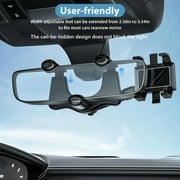 Car Phone Mount, TSV Rearview Mirror Cell Phone Holder, Universal Adjustable Rear View Mirror Clips Cradle, 360° Bracket Car Mount Fits for iPhone 14 13 12 Pro Max, Galaxy