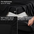 thumbnail image 6 of Sasttie Queen Size Sheets Set Brushed Microfiber, 4 Piece Sheet Set Upto 16 Inches Deep Pocket Bedding Sheets & Pillowcases - Black, 6 of 9