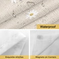 thumbnail image 4 of Spring Floral No Hook Shower Curtain with Snap in Liner, White Daisy Farmhouse Linen Texture Double-Layer Waterproof Fabric Shower Curtains for Bathroom Hotel Bathtub, Mesh Top 72"x78", 4 of 9