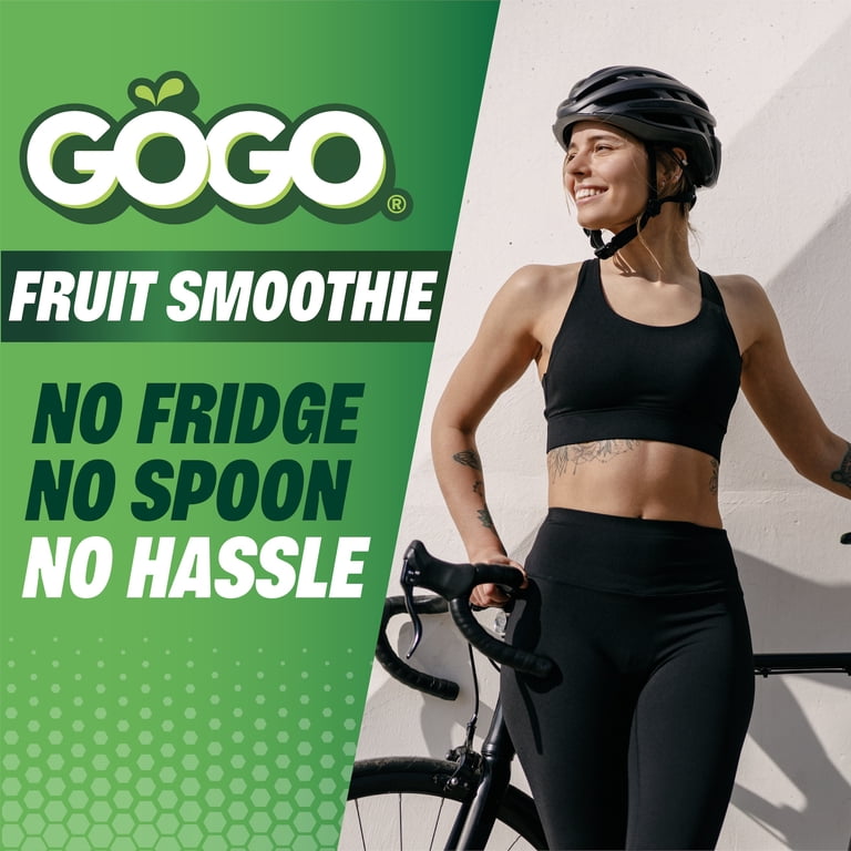 GOGO 8g Protein Tropical Fruit Smoothie On The Go Pouches , 3.75