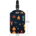 thumbnail image 6 of Square 2Pack PU Leather Retro Lantern Cruise Luggage Tag with Privacy Cover and Name ID Tag for Travel Handbags Backpacks Luggage Tags, 6 of 6