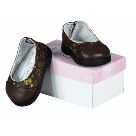 The Queen's Treasures 18 Inch Doll Clothes Accessory, Designer Flat Slip on Shoes And Authentic Shoe Box.Compatible with American Girl