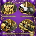thumbnail image 4 of Gold Theme Happy New Year Banner Glitter Design New Year Banner Black Background Shiny Letters Celebration Banner for New Year Party Holiday Celebration Indoor Decoration, 4 of 9