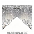 thumbnail image 3 of Christmas Themed Window Curtain 2 Piece, Irregular Polyester Drapes for Living Room Bedroom, Festive Holiday Window Decoration for Party Scene Layout, 3 of 6