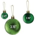 thumbnail image 7 of Prextex Green Christmas Ball Ornaments for Christmas Decorations - 36 Pieces Xmas Tree Shatterproof Ornaments with Hanging Loop for Holiday and Party Decoration (Combo of 6 Styles in 3 Sizes), 7 of 7