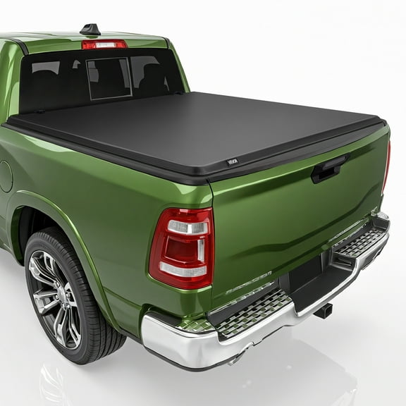VEVOR Soft Roll-Up Truck Bed Tonneau Cover, Compatible with 2019-2025 Ram 1500 New Body, Fits 5.7 ft (5 ft 7 in/67 in) Bed Without Rambox or Split Tailgate, PVC Tonneau Cover with Aluminum Alloy Bars