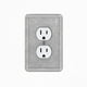 thumbnail image 2 of Placa de pared Questech Single Duplex, gris, textura rugosa, 2 of 9