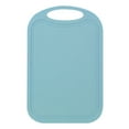 thumbnail image 2 of Plastic Cutting Board, Kitchen Chopping Board, Non-slip Surface, with Hanging Hole Handle, for Meat, Veggies, and Food Prep, Portable Design, Blue, by FAJHHA, 2 of 7