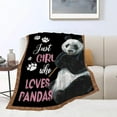 thumbnail image 6 of Just A Girl Who Loves Pandas Blanket Soft Warm Cozy Cute Panda Throw Blankets for Boys Girls Fuzzy Plush Blanket Fleece Lightweight Flannel Kid Adults Gift for Bed Couch Sofa 80"x60", 6 of 6