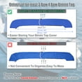 thumbnail image 3 of Funda de almacenamiento para bimini de barco con orificio de luz de lona de poliéster 600D 97"-103" W para 3 arcos 4 arcos azul 97"-103" W, 3 of 7