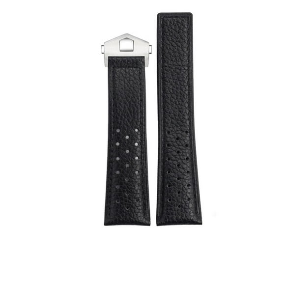 WANGQ Fit For TAG Heuer Fit For MONACO CARRERA CAW211R Leather Watchband With Folding Buckle Lychee Print Cowhide Strap Bracelet