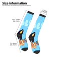 thumbnail image 2 of Masiiu Bluey Print Adult Crew socks, Comfortable Novelty Colorful Patterned, Breathable, Stylish Colorblock for Men Women, 2 of 6
