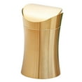 thumbnail image 4 of Fiocias Countertop Trash Can Brushed Stainless Steel Space Saving Garbage Container with Gold, 4 of 9