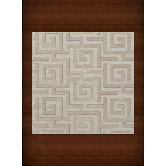 Dalyn Dover Area Rug DV13 Dv13 Putty Squares Maze 8' x 8' Square