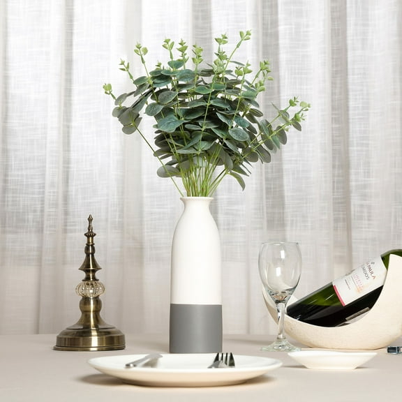 Balsa Circle 2 Pieces 19" Frosted Green Branches Artificial Eucalyptus Greenery Tabletop