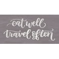 thumbnail image 2 of Jaxn Blvd. 32x18 Gold Ornate Wood Framed with Double Matting Museum Art Print Titled - Eat Well, Travel Often, 2 of 4