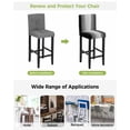 thumbnail image 3 of Black Gray Ombre Bar Stool Covers Set of 6, Vintage Country Wooden Stretch Washable Bar Chair Covers with Backs, Removable Pub Counter Height Chair Cover for Kitchen Dining Room Cafe, 3 of 7