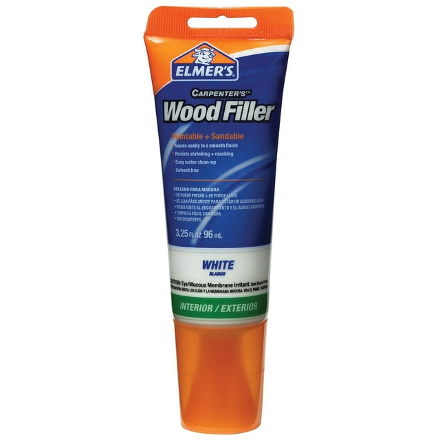 Wood Filler Elmer's E855 Carpenter's, tubo de 90 ml, blanco, paquete de 6