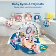 thumbnail image 3 of Baby Play Mat Baby Gym,Funny Play Piano Tummy Time Baby Activity Gym Mat with 5 Infant Learning Sensory Baby Toys, Music and Lights Boy & Girl Gifts for Newborn Baby 0 to 3 6 9 12 Months (Blue), 3 of 6