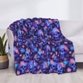 thumbnail image 3 of Fotbe Skull daisy purple Manta de Franela con Estampado, Manta Ultrasuave para Cama, Sofá, Auto, Hipoalergénica y Antibolitas-60"x50", 3 of 6