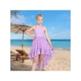 thumbnail image 4 of Sunny Fashion Girls Dress Lilac Lace Floral Hi-lo Strap Summer Holiday Elegant Princess 10 Years, 4 of 7
