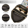 thumbnail image 4 of Stylish Leather Crossbody Bag 8.46x5.9x2.16In Easy To Carry Multi-Purpose Travel Hiking Shopping Fashion Bag Watercolor Pretty Butterfly, 4 of 7