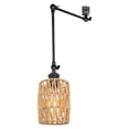 thumbnail image 1 of FSLiving Gimbaled LED Track Light, Adjustable Light Poles J Type Track Lighting Modern Twine Natural Rattan, E26 Socket Track Mount for Dinning Table Top Sloped Ceiling, 1 of 8