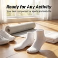 thumbnail image 2 of Womens Thin Cotton Mini Crew Socks 10 Pairs Breathable Athletic Gym Ankle Socks Daily Casual Running Sport Socks, 2 of 7