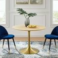thumbnail image 5 of Modway Lippa 40" Wood Dining Table in Gold Natural, 5 of 6
