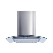 Winflo  36" Convertible Stainless Steel/Tempered Glass Wall Mount Range Hood