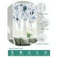 thumbnail image 2 of Blue Flowers Tie Up Curtains for Windows 45 Inch Length Balloon Curtains Kitchen Adjustable Balloon Window Shade Watercolor Rustic Retro Floral Leaf Vines Tie Up Bathroom Curtain Window 42"x45", 2 of 6