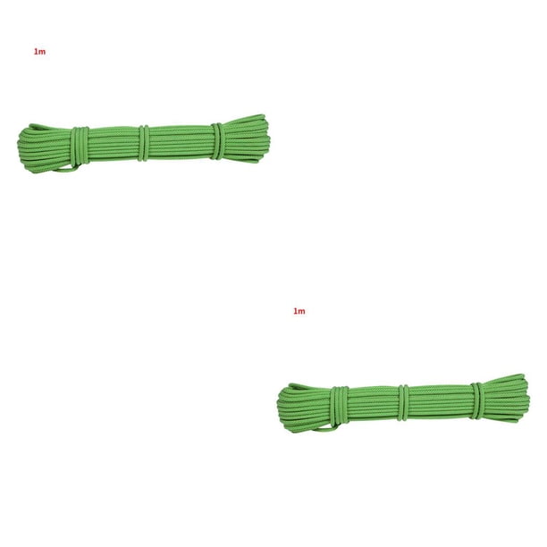 Eigraketly Cuerda de escalada portátil 6 mm Cuerda de descenso antideslizante Accesorio de supervivencia para actividades al aire libre, 1 m, verde Verde 1M 2piezas Eigraketly CBP155733