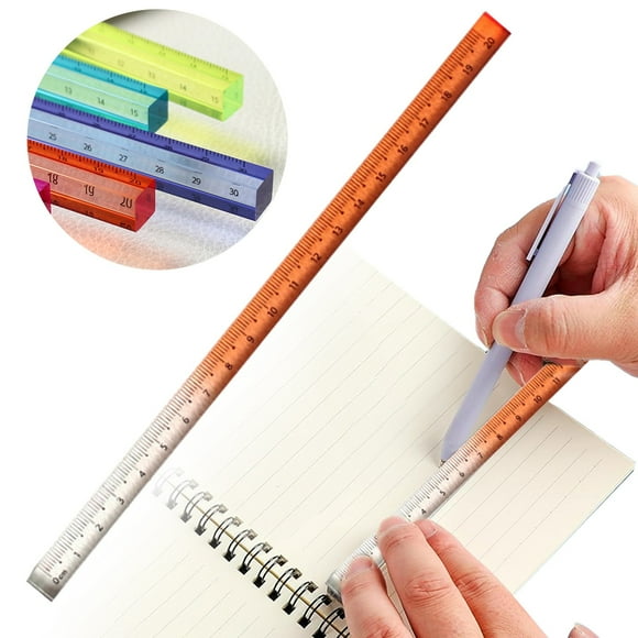 AKEGAMN Liquidation! Règle Droite Claire Colorée Ensemble de Règle en Acrylique Cube 6 Pouces Règles Dégradées Transparentes Outil de Mesure Léger pour Étudiants Adultes Classe Scolaire [Matériau Acrylique Léger