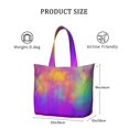 thumbnail image 4 of 22 Inch Oversized Travel Bag Lightweight Canvas Weekender Duffel with Multi Pockets, Aurora Print, 4 of 5