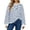 Blue, variant on Jane Wardrobe Oversized Striped Crewneck Sweatshirt Women's Balloon Sleeve Layering Pullover 1PC S-XXL Plus Size Friendly