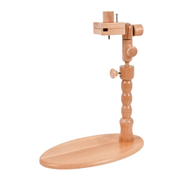 Soporte para aro de bordado Soporte para ajustable con abrazadera Herramientas para bastidor Soporte para aro de bordado Madera Manualid