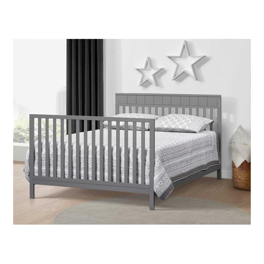 Oxford Baby Logan Full Size Bed Conversion Crib Accessories Kit, Dove Gray