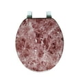 thumbnail image 4 of Dream Bath Heavy Duty Round Toilet Seat with non-slip seat and quick-attach easy install hardware, Marbleized Wood Burgundy, 4 of 6