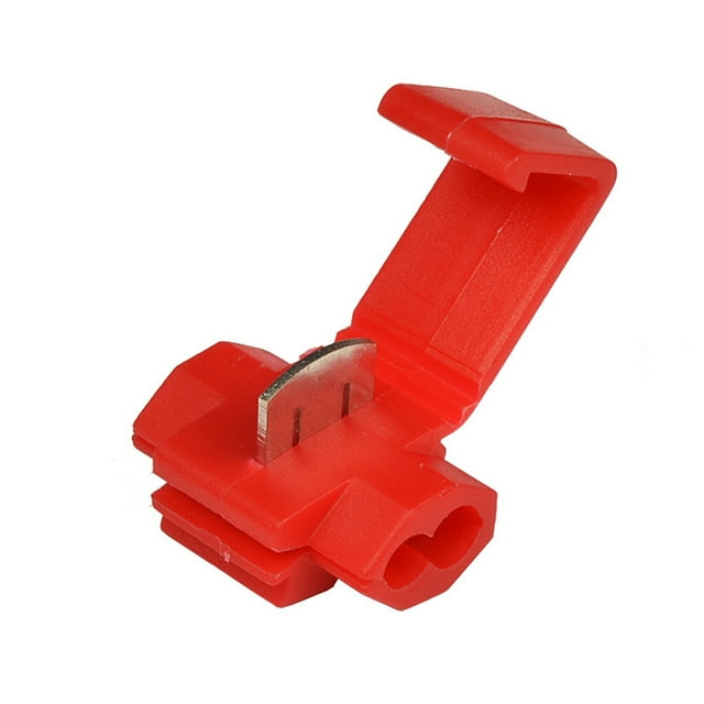 Cateissary Conectores de Cable eléctrico de bloqueo de 10/20 piezas, terminales de empalme rápido, crimpado no destructivo sin línea de rotura AWG 22-18 Electrónica miscelánea Rojo 10 piezas