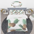 thumbnail image 2 of Designart 'Pineapple Summer Bliss V' Mid-Century Modern Duvet Cover Set, 2 of 4