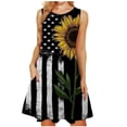 thumbnail image 1 of ICHUANYI liquidación día de la independencia estampado mujer moda verano Casual Sexy verano sin mangas cuello redondo vestido ICHUANYI WER202308214030, 1 of 4