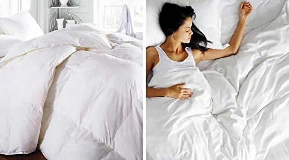 Roch Linen Lightweight All Season Down Alternative Comforter - 100% Cotton and Soft Quilted Duvet Insert, Cooling Comforter for Warm Weather/Hot Sleepers -(Full/Queen, Burgundy)