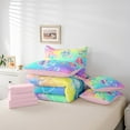 thumbnail image 4 of Erosebridal Cute Mermaid Bedding Sets Twin Size, Dreamy Mermaid Scale Comforter Sets with Sheets, Underwater World Coral Bedding Accessories Ultra Soft Bedroom Decorative, Reversible 7pcs, 4 of 5