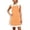 Orange, variant on Women's Sleeveless V Neck Color Block 2 Piece Set Tunic Dress Top with Shorts Summer Beach Outfit with Pockets