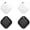 Black & White, variant on Key Finder, Wallet Tracker Works with Apple Find My (iOS Only), Replaceable Battery, Water-Resistant, Bluetooth Item Finder for Bags, Luggage, Pets & Backpack, White
