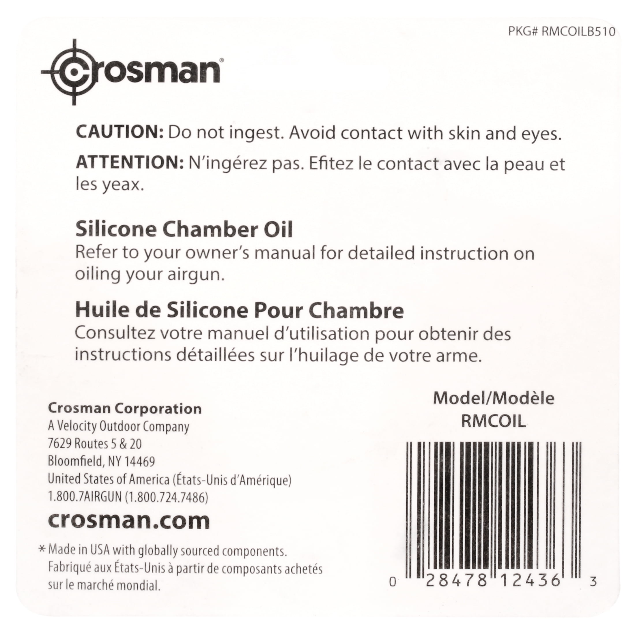 Crosman Silicone Chamber Oil for Break Barrels and PCP Air Guns 1/4 oz Tube